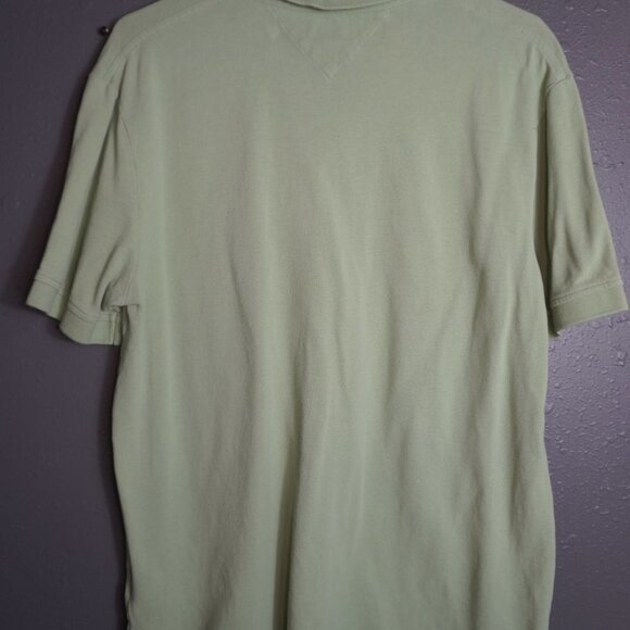 Tommy Hilfiger Mens Lime Green Custom Fit Short Sleeve Collared Polo Size Large - Picture 5 of 6